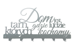 Wieszak na ubrania Dom jest Tam WIE263 60 cm - srebrny