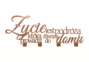 Wieszak metalowy na ubrania Życie WIE264 40 cm - miedziany