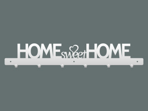 Wieszak na kurtki Home sweet home 60 cm - biały matowy