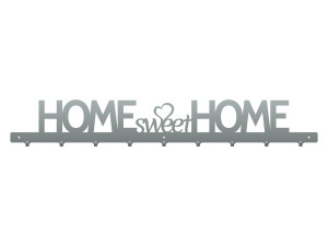 Wieszak na kurtki Home sweet home 90 cm - srebrny