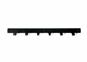 Wieszak metalowy na ubrania prosty 60 cm - czarny mat