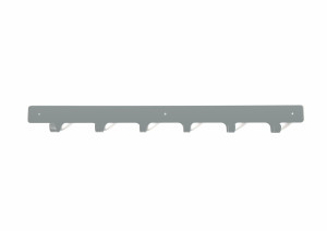 Wieszak metalowy na ubrania prosty 60 cm - srebrny
