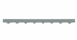 Wieszak metalowy na ubrania prosty 80 cm - srebrny