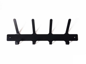 Wieszak metalowy na ubrania 8 haczyków 40 cm - czarny mat