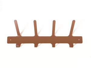 Wieszak metalowy na ubrania 8 haczyków 40 cm - miedziany