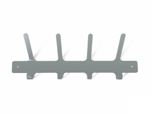 Wieszak metalowy na ubrania 8 haczyków 40 cm - srebrny