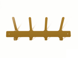 Wieszak metalowy na ubrania 8 haczyków 40 cm - złoty