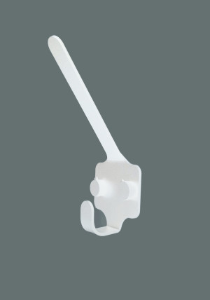 Wieszak metalowy prosty 5cm - biały matowy