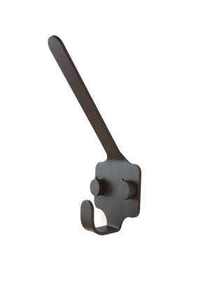 Wieszak metalowy prosty 5cm - czarny mat