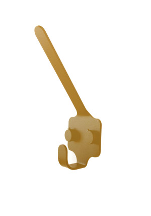 Wieszak metalowy prosty 5cm - złoty