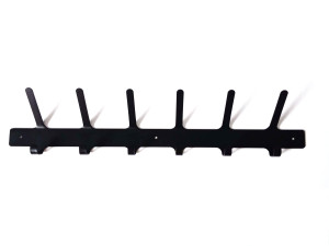 Wieszak metalowy na ubrania prosty 60 cm - czarny mat