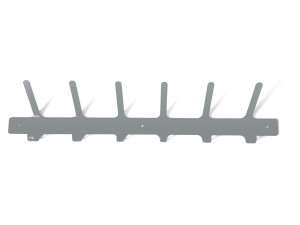 Wieszak metalowy na ubrania prosty 60 cm - srebrny
