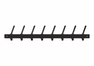 Wieszak metalowy na ubrania prosty 80 cm - czarny mat