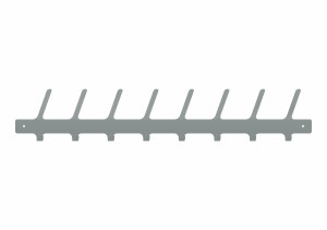 Wieszak metalowy na ubrania prosty 80 cm - srebrny