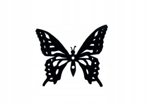 Wieszak metalowy ścienny Motyl - czarny mat