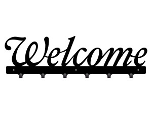 Wieszak metalowy na ubrania Welcome 60 cm - czarny mat