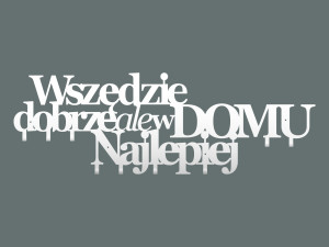 Wieszak metalowy na ubrania Wszędzie dobrze 100 cm - biały matowy
