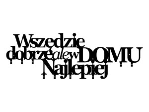 Wieszak metalowy na ubrania Wszędzie dobrze 100 cm - czarny mat