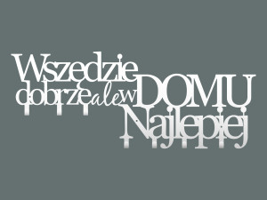 Wieszak metalowy na ubrania Wszędzie dobrze 70 cm - biały matowy