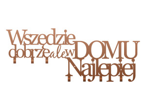 Wieszak metalowy na ubrania Wszędzie dobrze 70 cm - miedziany