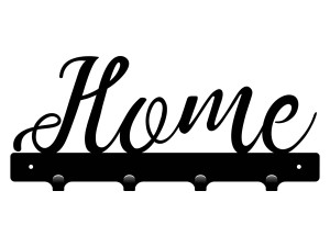 Wieszak metalowy na ubrania home 40cm - czarny mat