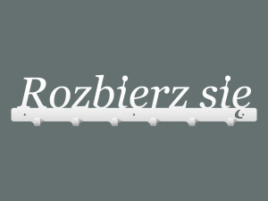 Wieszak metalowy na ubrania rozbierz się 60 cm - biały matowy