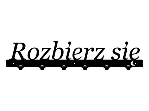 Wieszak metalowy na ubrania rozbierz się 60 cm - czarny mat
