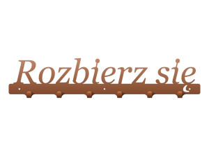 Wieszak metalowy na ubrania rozbierz się 60 cm - miedziany
