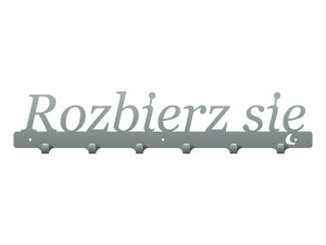 Wieszak metalowy na ubrania rozbierz się 60 cm - srebrny