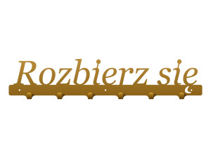 Wieszak metalowy na ubrania rozbierz się 60 cm - złoty