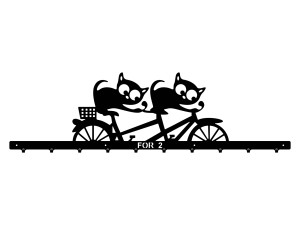 Długi wieszak metalowy na ubrania Koty 100 cm - czarny mat