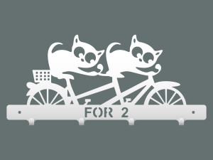 Krótki wieszak metalowy na ubrania Koty 40 cm - biały matowy