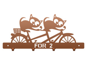 Krótki wieszak metalowy na ubrania Koty 40 cm - miedziany