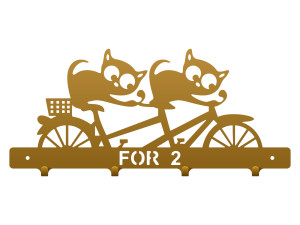 Krótki wieszak metalowy na ubrania Koty 40 cm - złoty