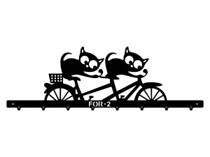 Wieszak metalowy na ubrania Koty 80 cm - czarny mat