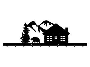 Długi wieszak metalowy na ubrania Góry 100 cm - czarny mat