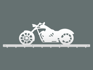 Długi wieszak metalowy na ubrania Motor 100 cm - biały matowy