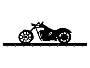 Długi wieszak metalowy na ubrania Motor 100 cm - czarny mat