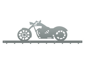 Długi wieszak metalowy na ubrania Motor 100 cm - srebrny