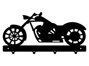 Krótki wieszak metalowy na ubrania Motor 40 cm - czarny mat