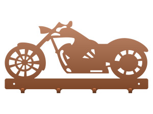 Krótki wieszak metalowy na ubrania Motor 40 cm - miedziany