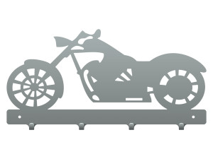 Krótki wieszak metalowy na ubrania Motor 40 cm - srebrny