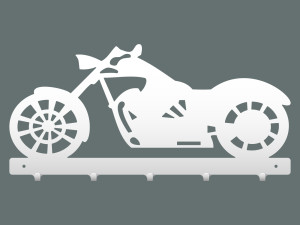 Wieszak metalowy na ubrania Motor 50 cm - biały matowy