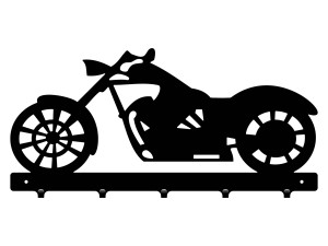 Wieszak metalowy na ubrania Motor 50 cm - czarny mat