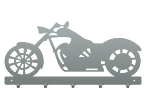 Wieszak metalowy na ubrania Motor 50 cm - srebrny