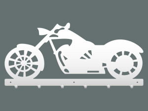 Wieszak metalowy na ubrania Motor 60 cm - biały matowy