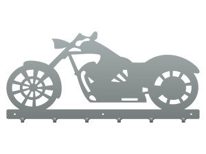 Wieszak metalowy na ubrania Motor 60 cm - srebrny