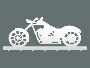 Wieszak metalowy na ubrania Motor 70 cm - biały matowy