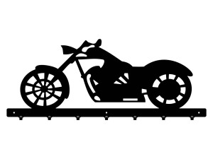 Wieszak metalowy na ubrania Motor 70 cm - czarny mat