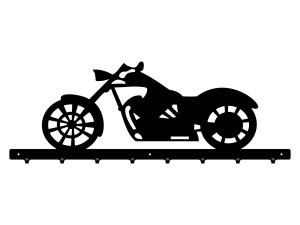Wieszak metalowy na ubrania Motor 80 cm - czarny mat